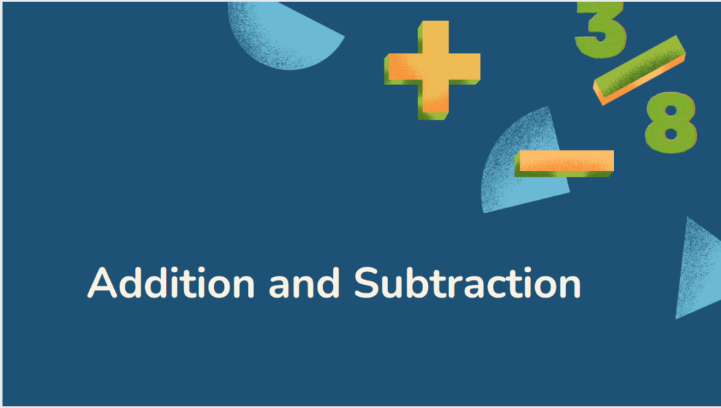 Math Operations – Addition & Subtraction Vocabulary