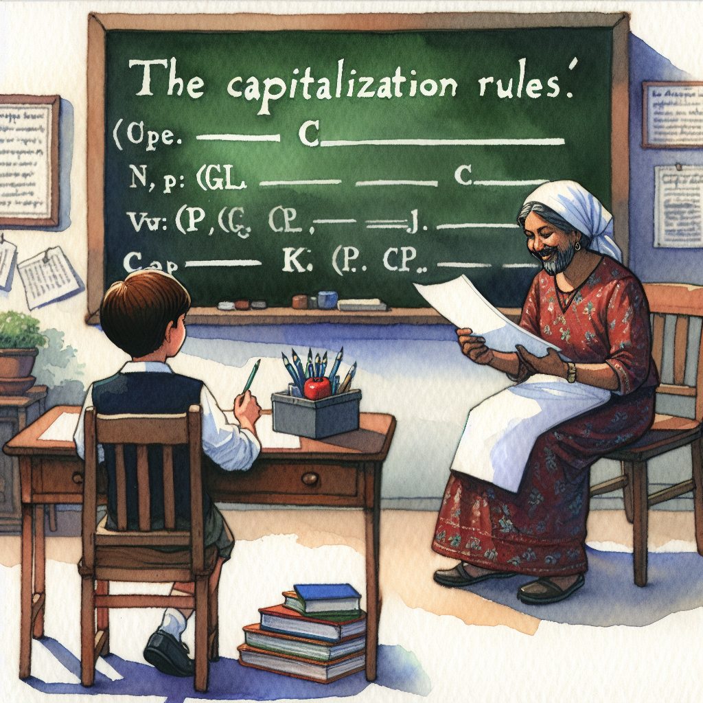 THE CAPITALIZATION RULES