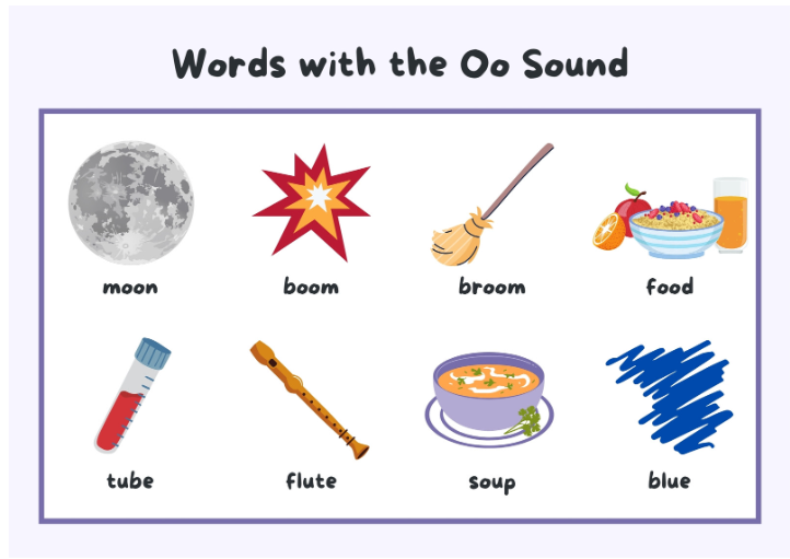 “oo” sound is short “u” when followed by “k.”
