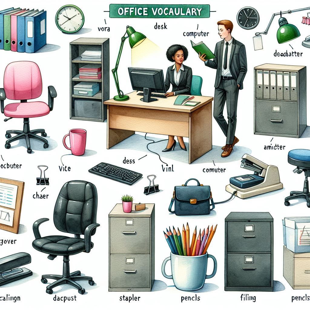 10 MCQS quiz on the very basic usage of office vocabulary